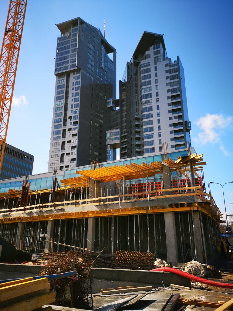 Budynek usługowo-mieszkalny Yacht Park w Gdyni - szalunki