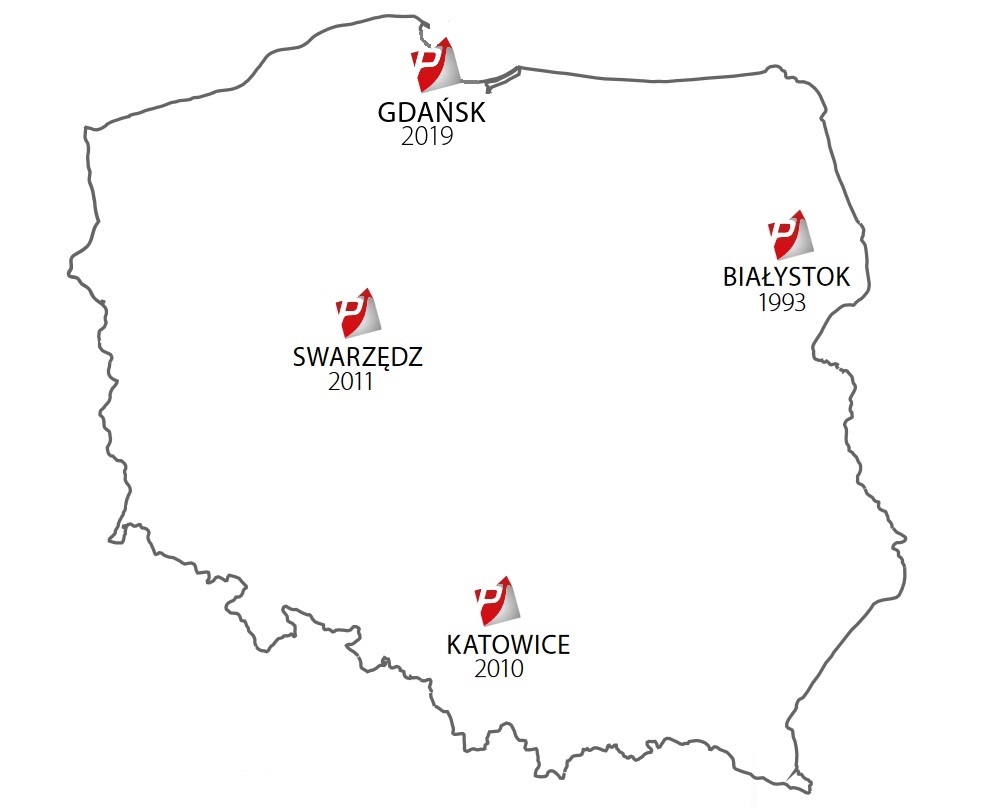 mapa 2019 - utworzenie oddziału północ